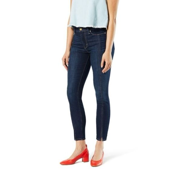 Signature by Levi Strauss & Co. Women Dark Wash High Rise Skinny Ankle Crop Jean - Picture 1 of 9
